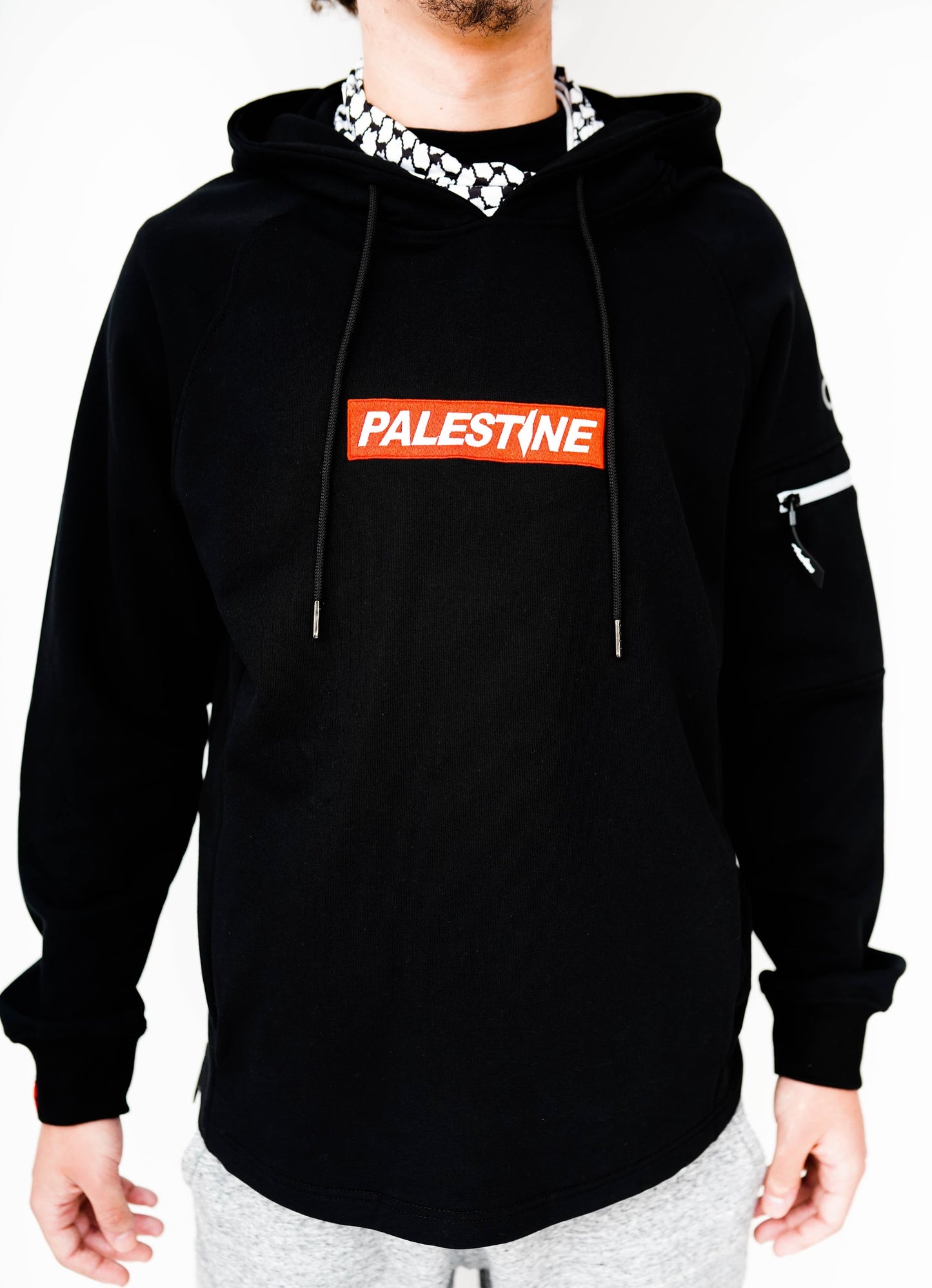 Palestine Pull Out Kuffiyeh Hoodie